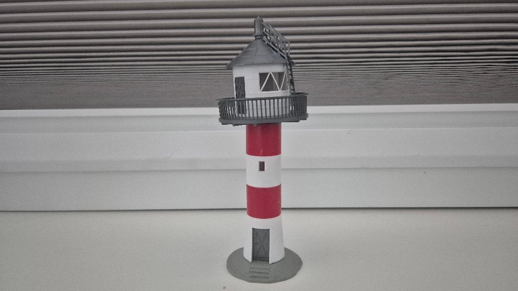 Kibri H0 - Vuurtoren aan de Elbe, Hobby en Vrije tijd, Modeltreinen | H0, Overige merken, Gelijkstroom of Wisselstroom, Brug, Tunnel of Gebouw