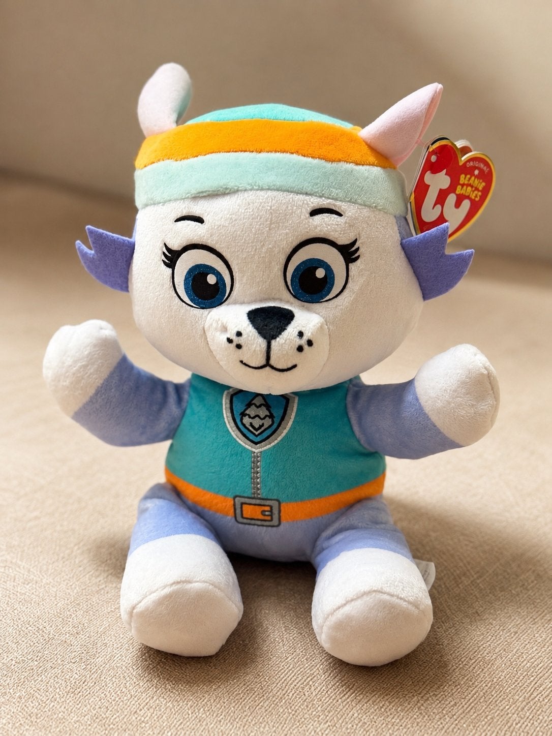 PAW Patrol Everest Knuffel – Ty Beanie Babies, Paw Patrol, Ophalen of Verzenden, Nieuw, Hond