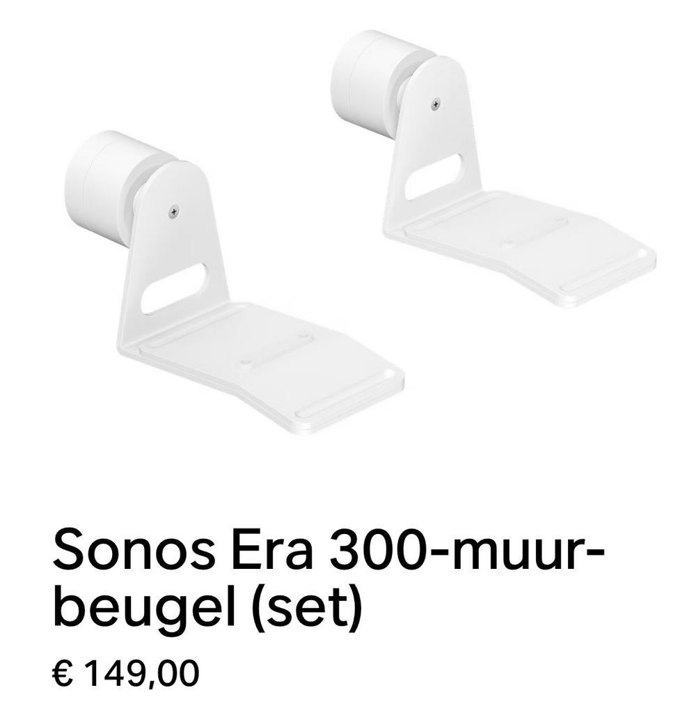 Originele Sonos Era 300 muurbeugels (set), Audio, Tv en Foto, Luidsprekers, Overige typen, Ophalen of Verzenden, Zo goed als nieuw