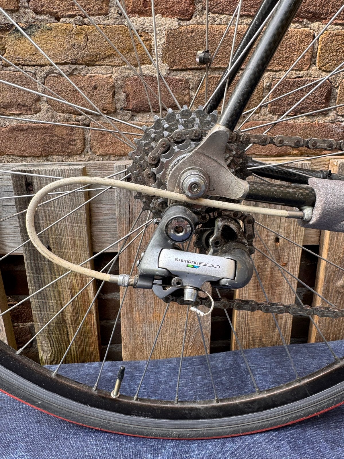 Vintage Giant racefiets - Shimano 600, 28 inch, Gebruikt, Carbon, Velgrem
