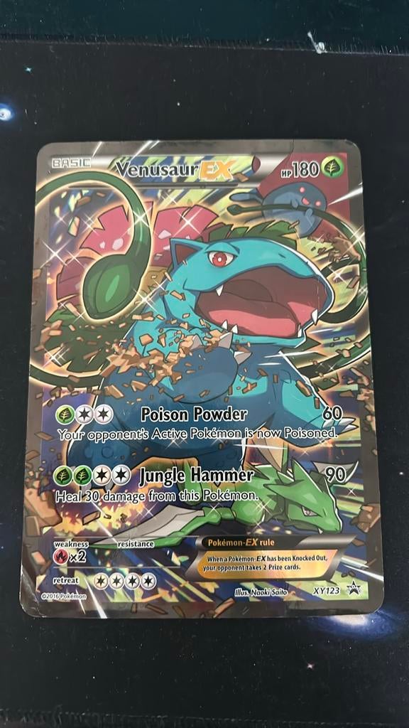 Pokémon kaart Venusaur EX XY123 - Full Art, Hobby en Vrije tijd, Verzamelkaartspellen | Pokémon, Ophalen of Verzenden, Gebruikt