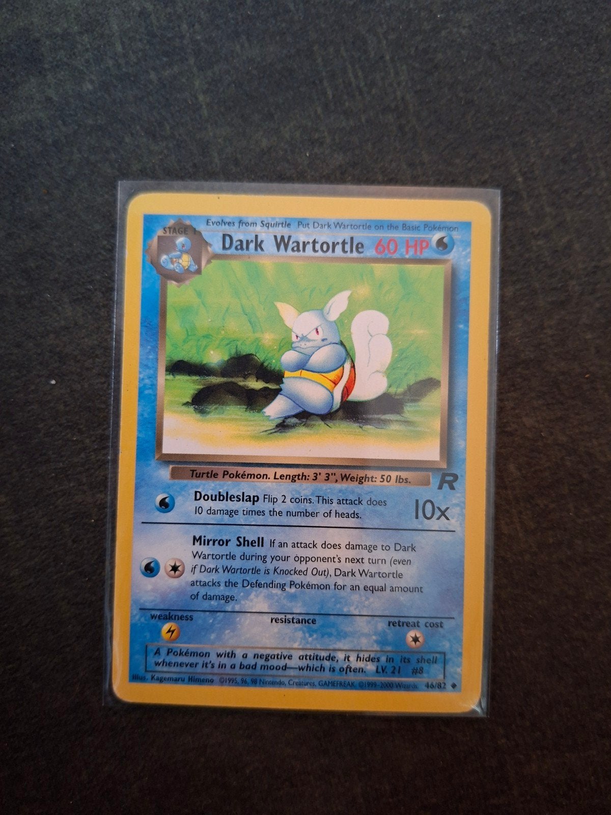 Dark Wartortle Pokémon Kaart - Team Rocket Set, Ophalen of Verzenden, Zo goed als nieuw, Losse kaart