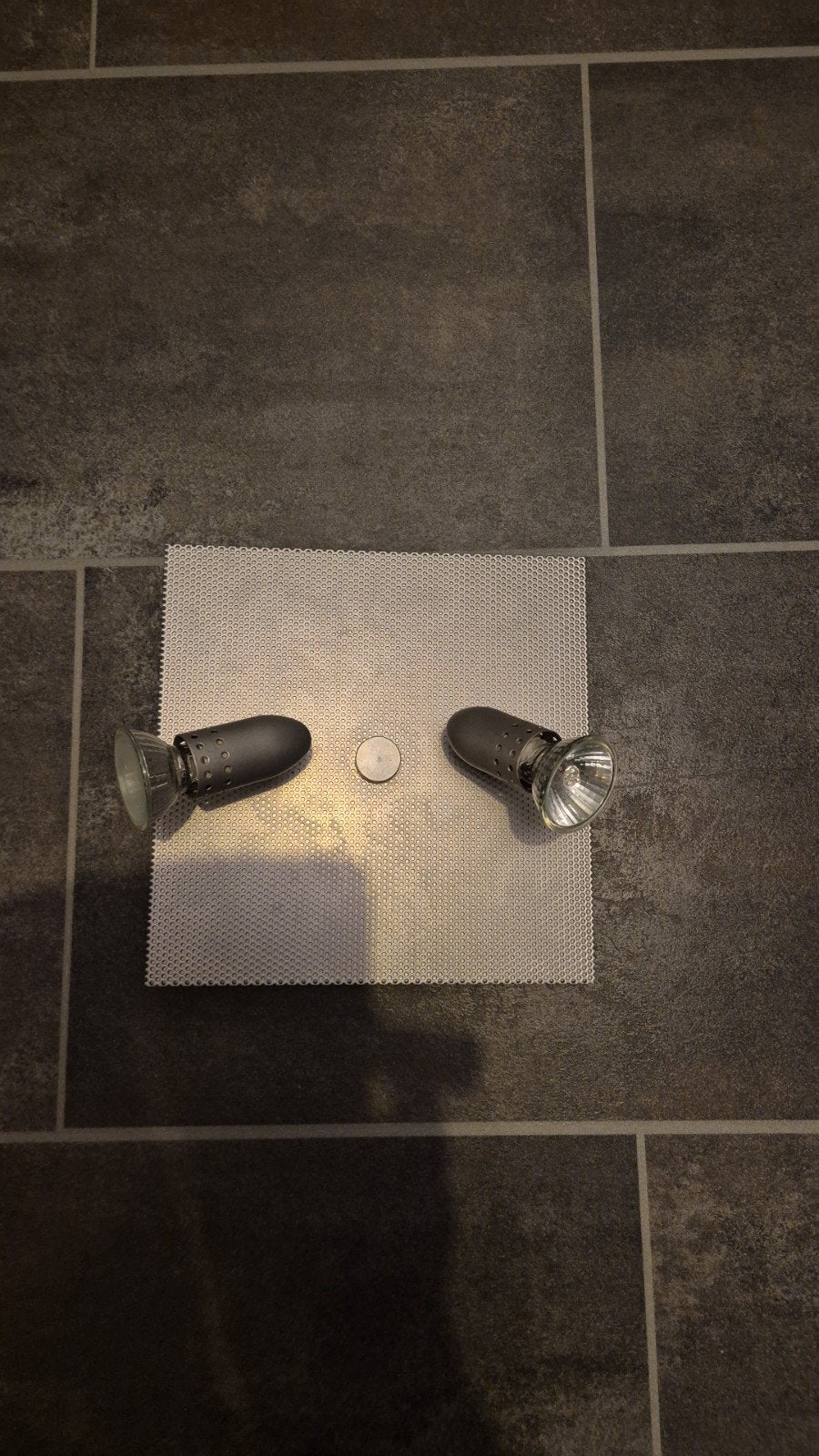 plafonnière met 2 verstelbare spots, Ophalen, Zilver, Gebruikt, Overige stijlen