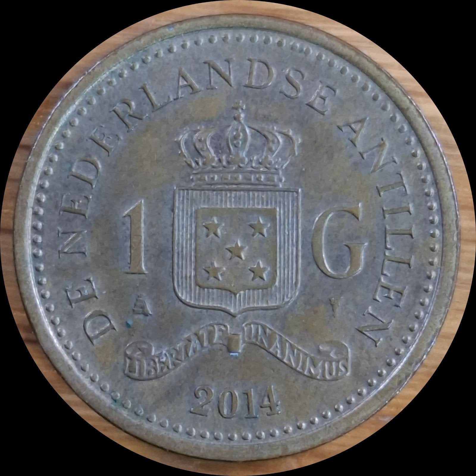 40# Nederlandse Antillen 1 Gulden 2014 km91, Ophalen of Verzenden, Midden-Amerika