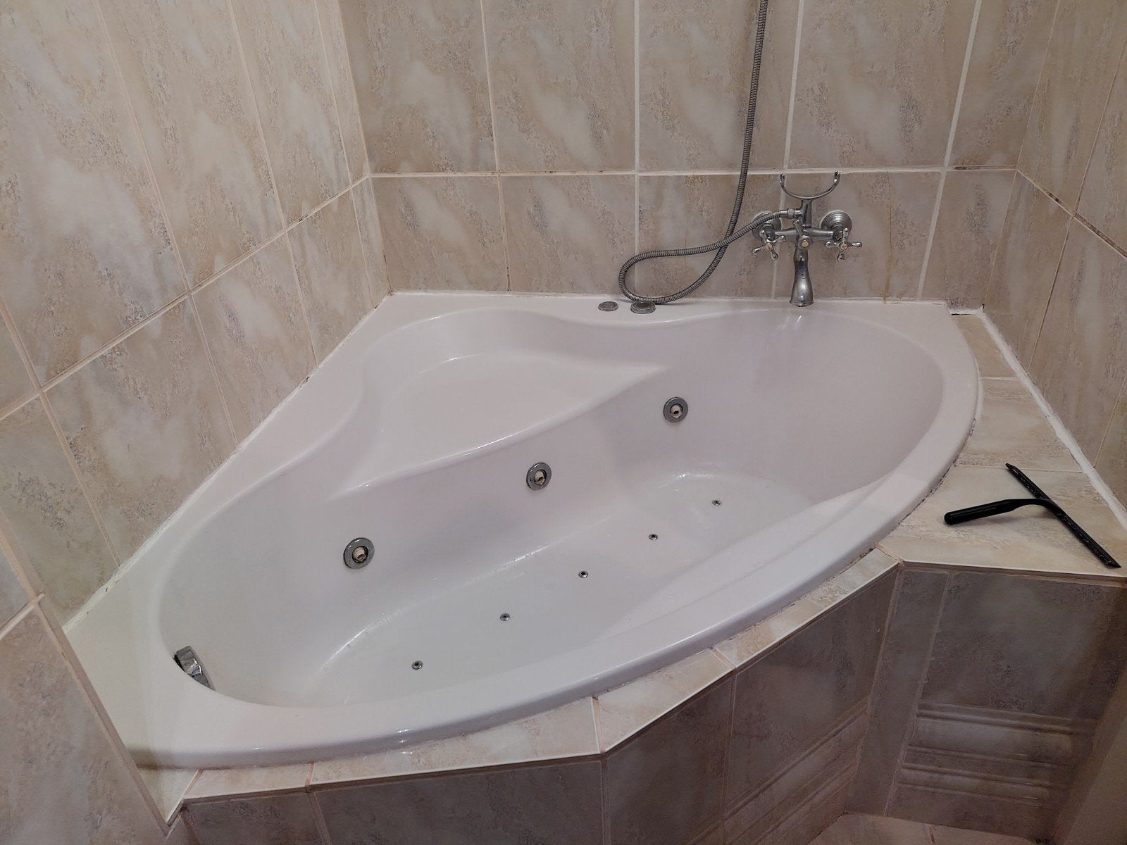 Bubbelbad 135x135 wit gebruikt, Ophalen, Gebruikt, Met bad