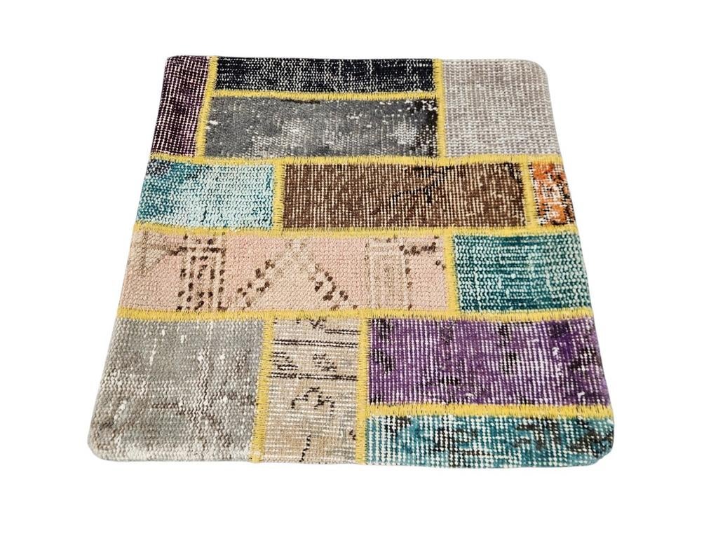 Nieuw oriental wool patchwork kussen decorative 50x50cm, 50 tot 100 cm, Zo goed als nieuw, Onbekend, Onbekend