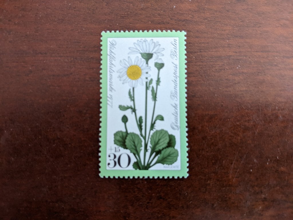 DUITSLAND 1977; KERSTZEGEL thema BLOEMEN, Verzenden, Postfris, Dier of Natuur
