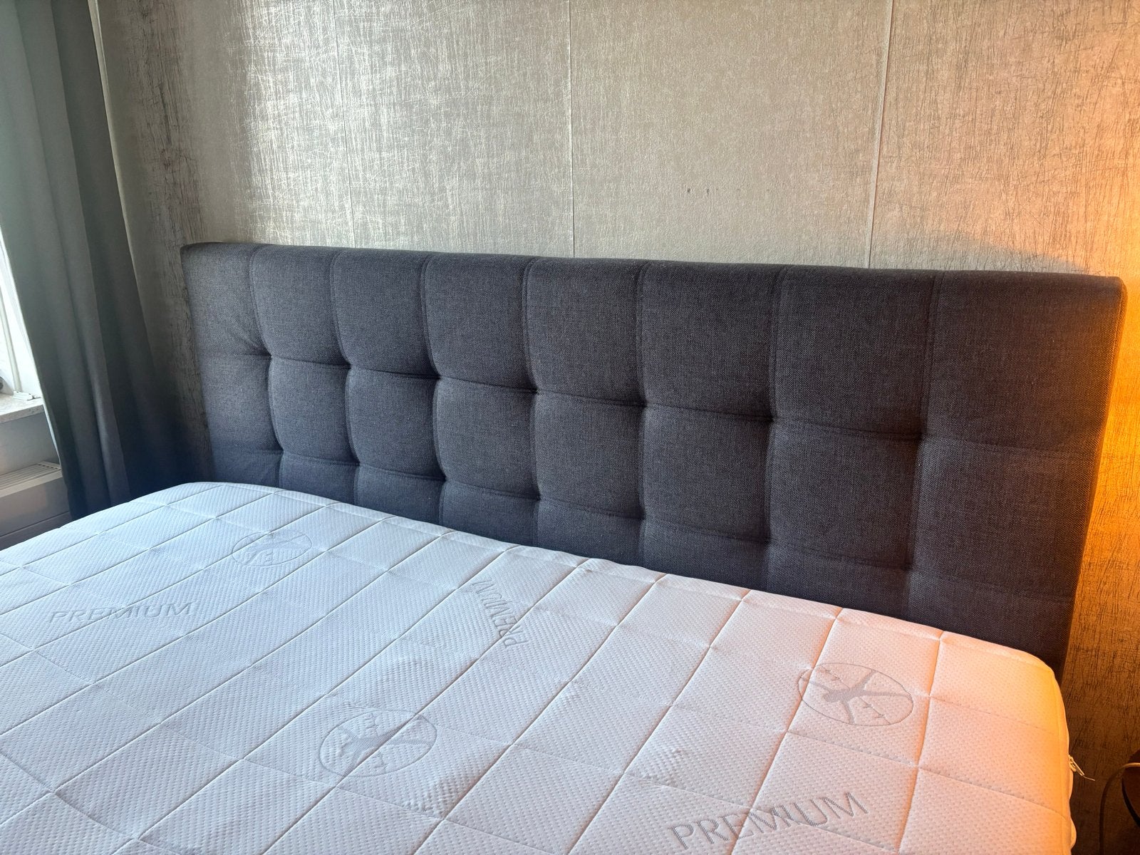 Boxspring 180x200 met topper (traagschuim/koudschuim) Antrac, Huis en Inrichting, Ophalen, Tweepersoons, Zo goed als nieuw, 180 cm