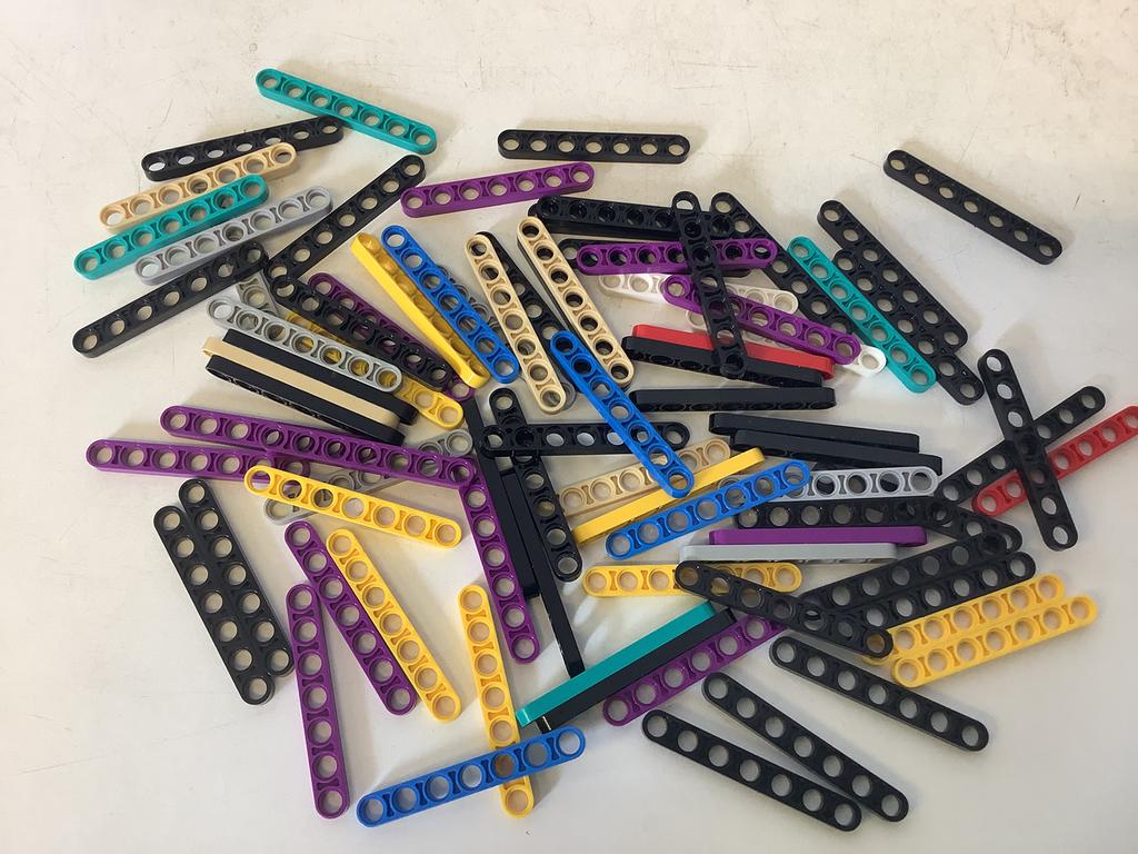 Lego technic hefbalk 1x7 dun, Ophalen of Verzenden, Gebruikt, Losse stenen, Lego