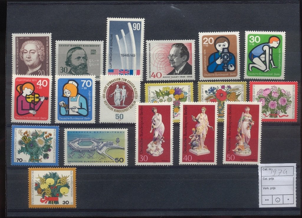 Duitsland Berlijn, Jaargang 1974 compleet postfris., Ophalen of Verzenden, Overige periodes, Postfris
