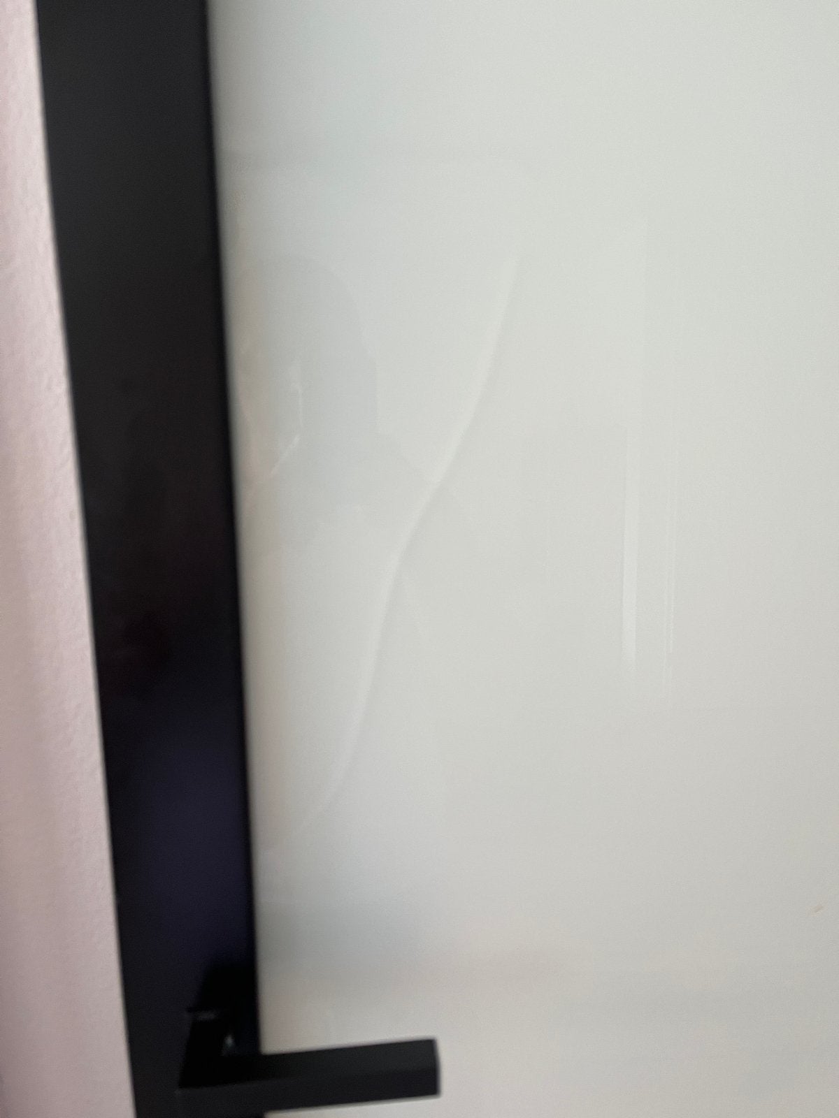 Steellook Opdekdeur met schade 93x200 met melkglas en beslag, Doe-het-zelf en Verbouw, Deuren en Horren, Ophalen, Gebruikt, 80 tot 100 cm