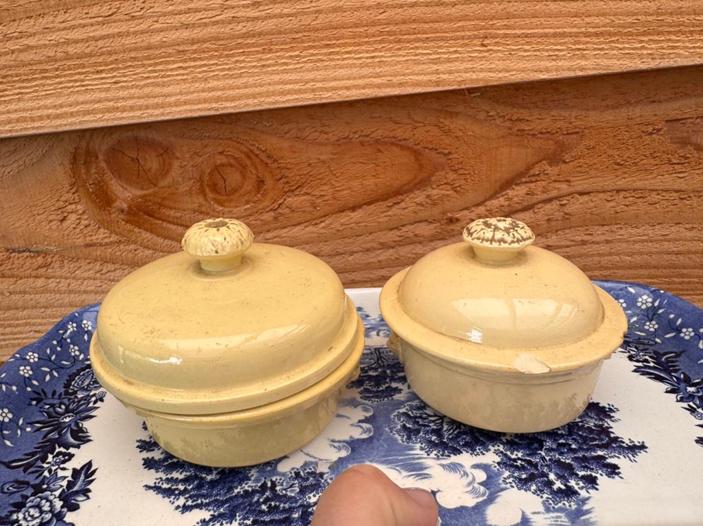 Oude franse foie gras potjes, Ophalen of Verzenden