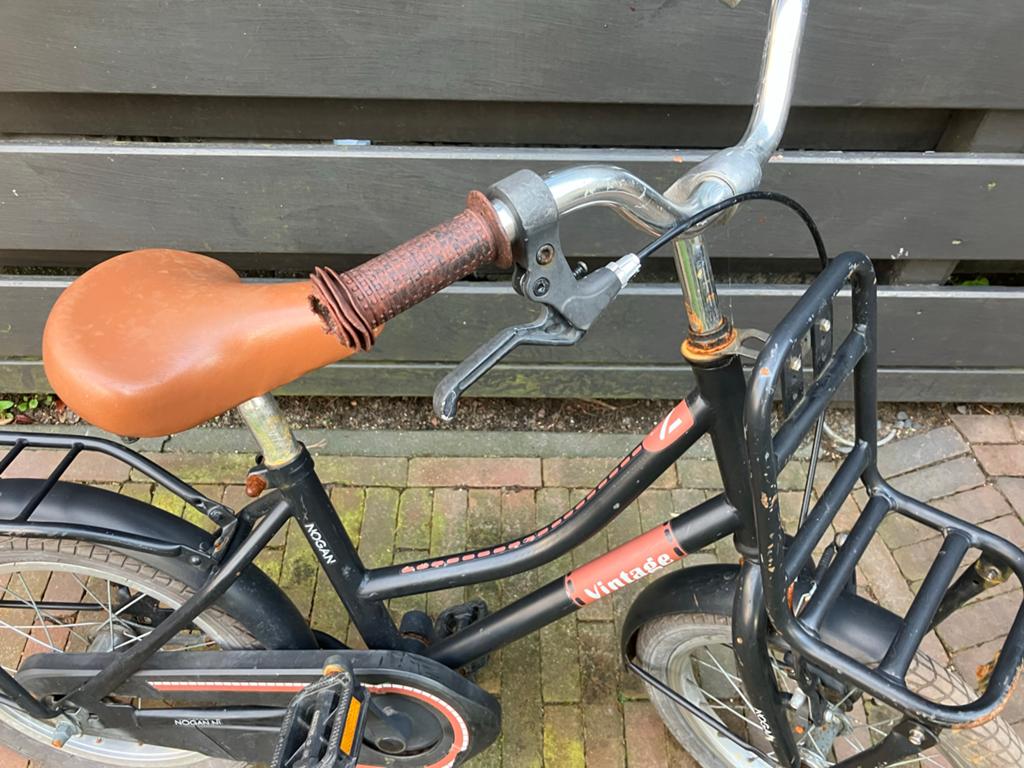 Nogan Vintage kinderfiets - 16 inch, Fietsen en Brommers, Ophalen, Gebruikt, Velgrem, 16 tot 20 inch