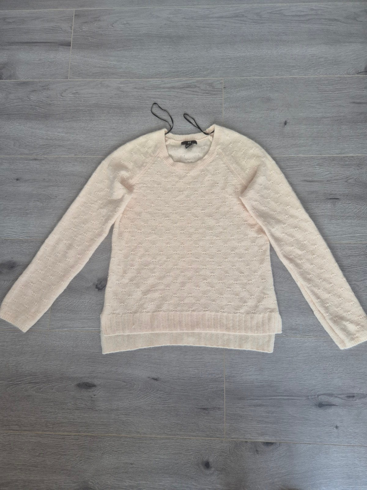 ​H&M Poederroze / Crome Dames Trui Ajour / Structuur – S, H&M, Beige, Ophalen of Verzenden, Zo goed als nieuw