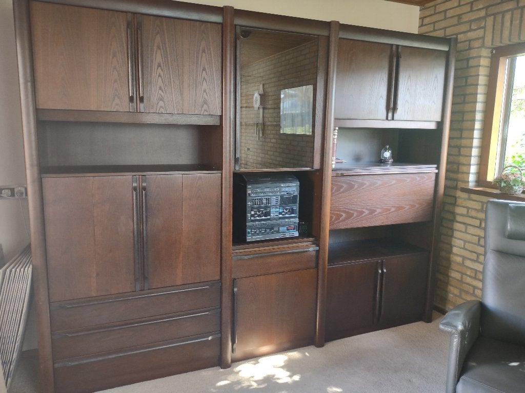 Wandmeubel met bar en tv kast, Huis en Inrichting, Kasten | Wandmeubels, Ophalen, 250 tot 300 cm, Gebruikt, 200 cm of meer