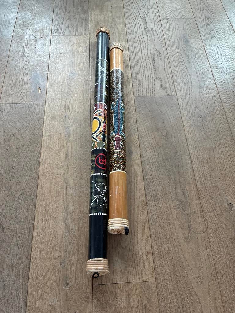 Set van 2 Didgeridoos - Handgeschilderd, Ophalen of Verzenden, Zo goed als nieuw