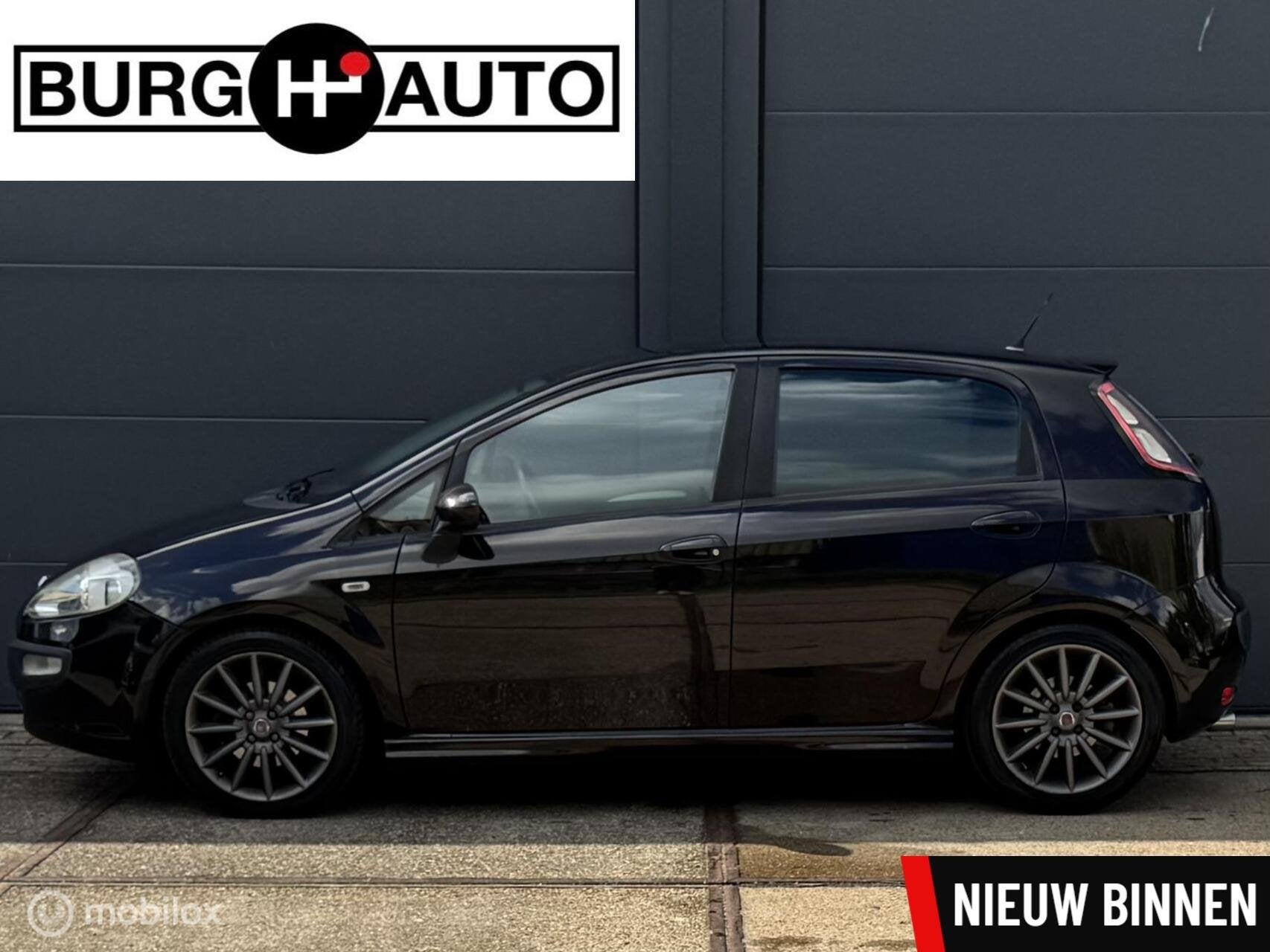 Fiat Punto Evo 1.4-16V Multiair Sport 135PK 5 deurs - ECC -, Auto's, Voorwielaandrijving, Euro 5, Zwart, 400 kg