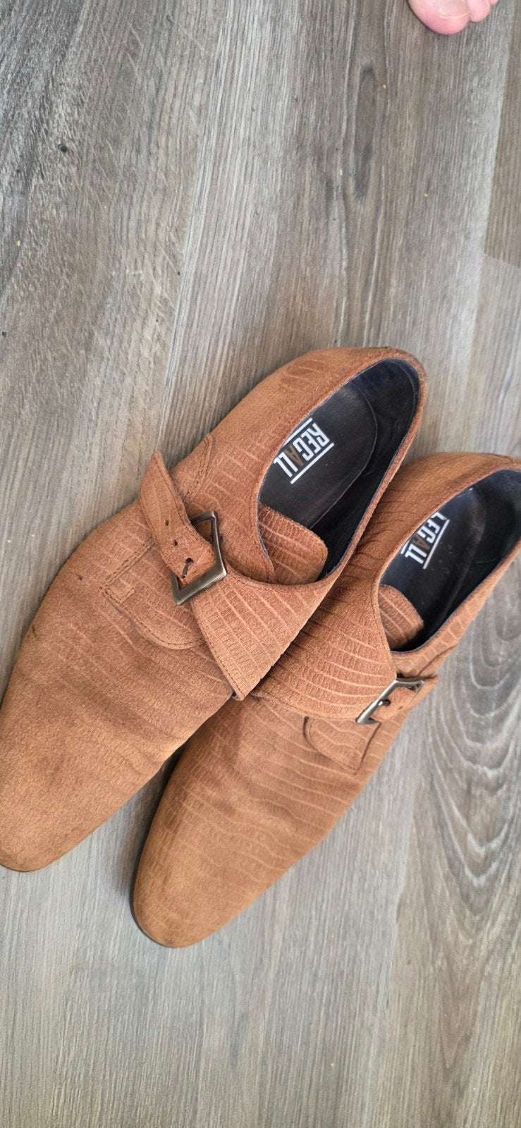 Stijlvolle cognackleurige herenschoenen / monk straps - Maat, Ophalen of Verzenden, Bruin