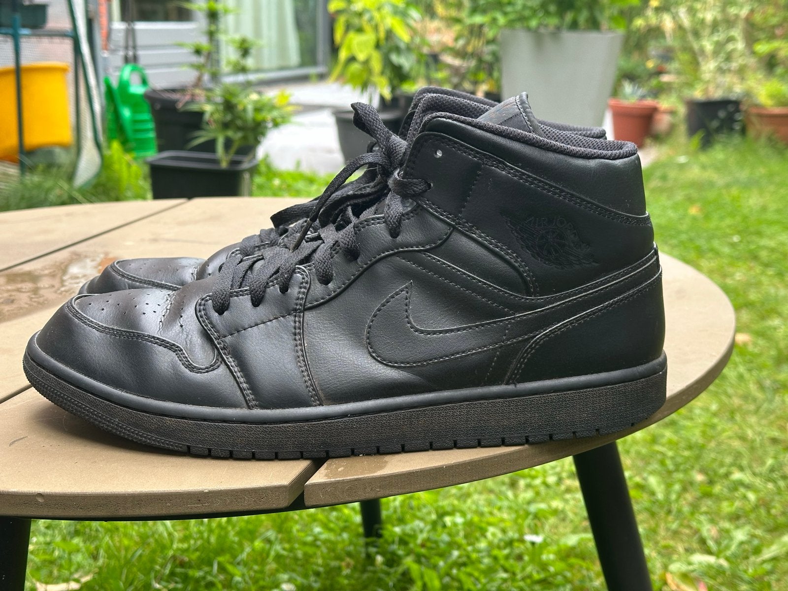 Nike Air Jordan Triple Black Maat 47,5 - Weinig Gedragen, Ophalen of Verzenden, Zo goed als nieuw, Zwart, Sneakers of Gympen