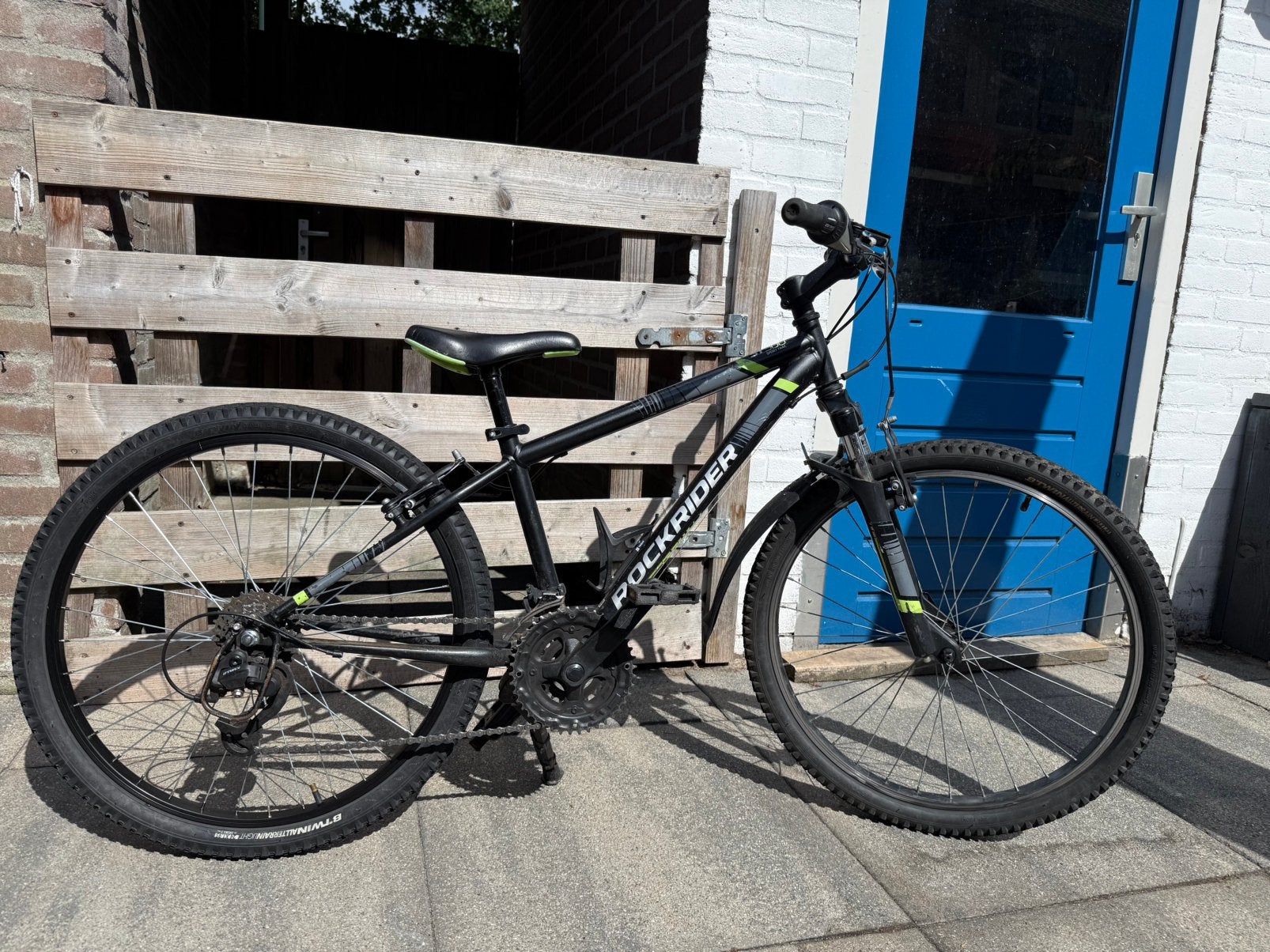 Rockrider ST500 24 inch zwart mat 6 versn mtb, Ophalen, Zo goed als nieuw, Velgrem, 20 inch of meer