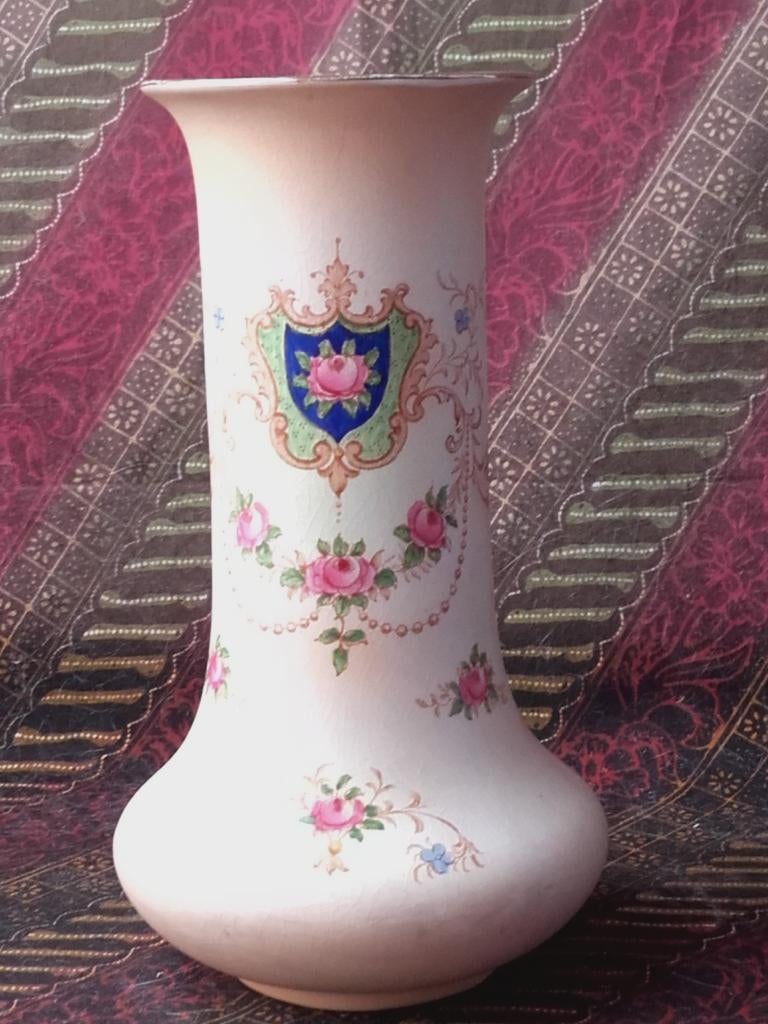 Mooie antieke vaas uit Engeland van Cameo Ducal porselein., Ophalen of Verzenden