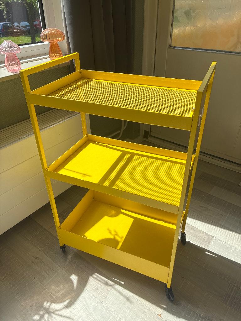 Gele roltafel Nissafors IKEA, Ophalen, Overige materialen, Minder dan 50 cm, 50 tot 100 cm