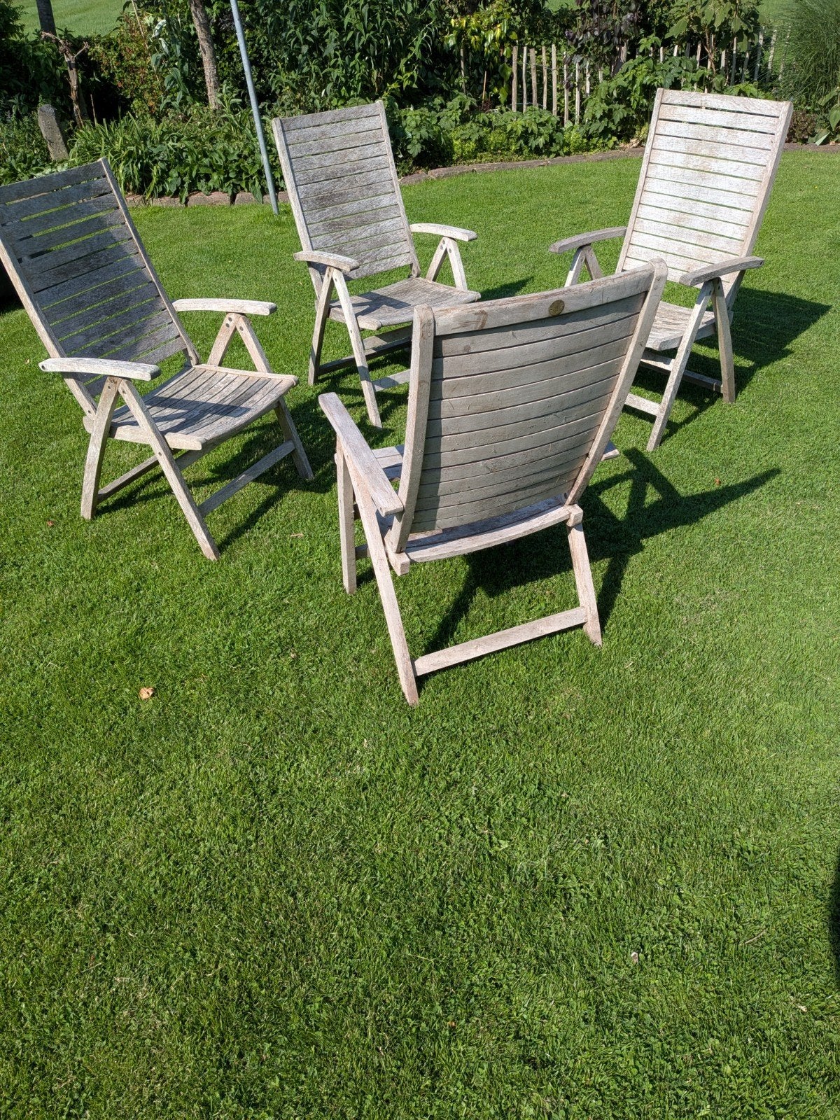 Tuinstoelen teakhout, Ophalen, Gebruikt, Teakhout