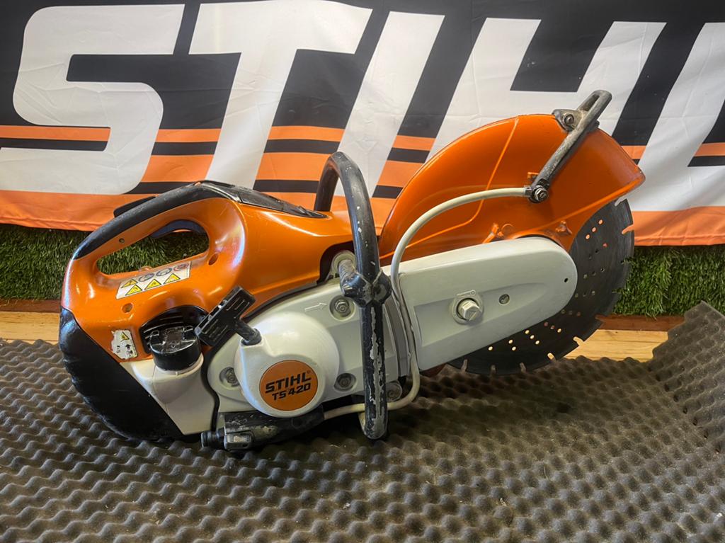 STIHL TS 420 Bandenzaag 2020 Benzine 350mm Diamantblad, Ophalen of Verzenden, Zo goed als nieuw