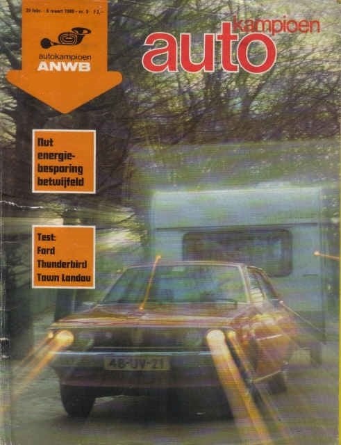 Autokampioen 9 1980 : Ford Thunderbird Town Landau - Saab, Ophalen of Verzenden, Gelezen, Algemeen