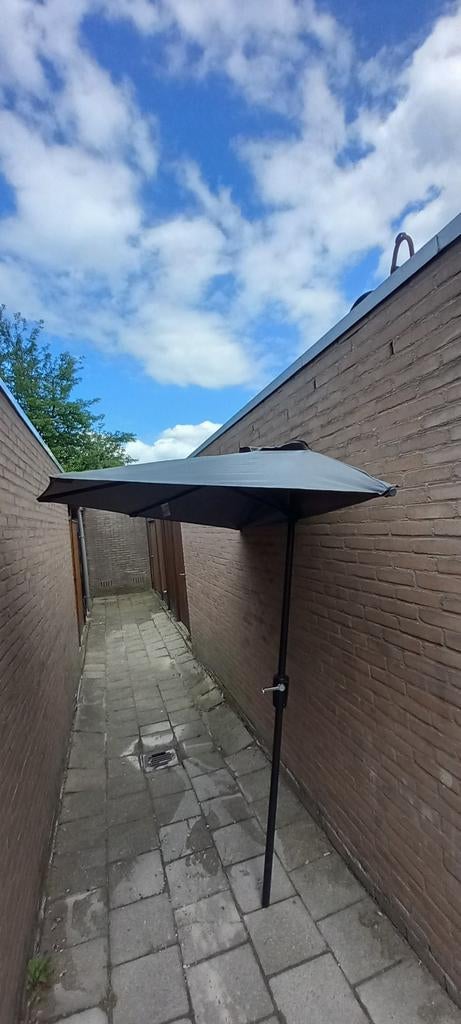 SCHNEIDER Parasol Salerno Mezza antraciet 250 x 130 cm, Tuin en Terras, Parasols, Ophalen of Verzenden, 1 tot 2 meter