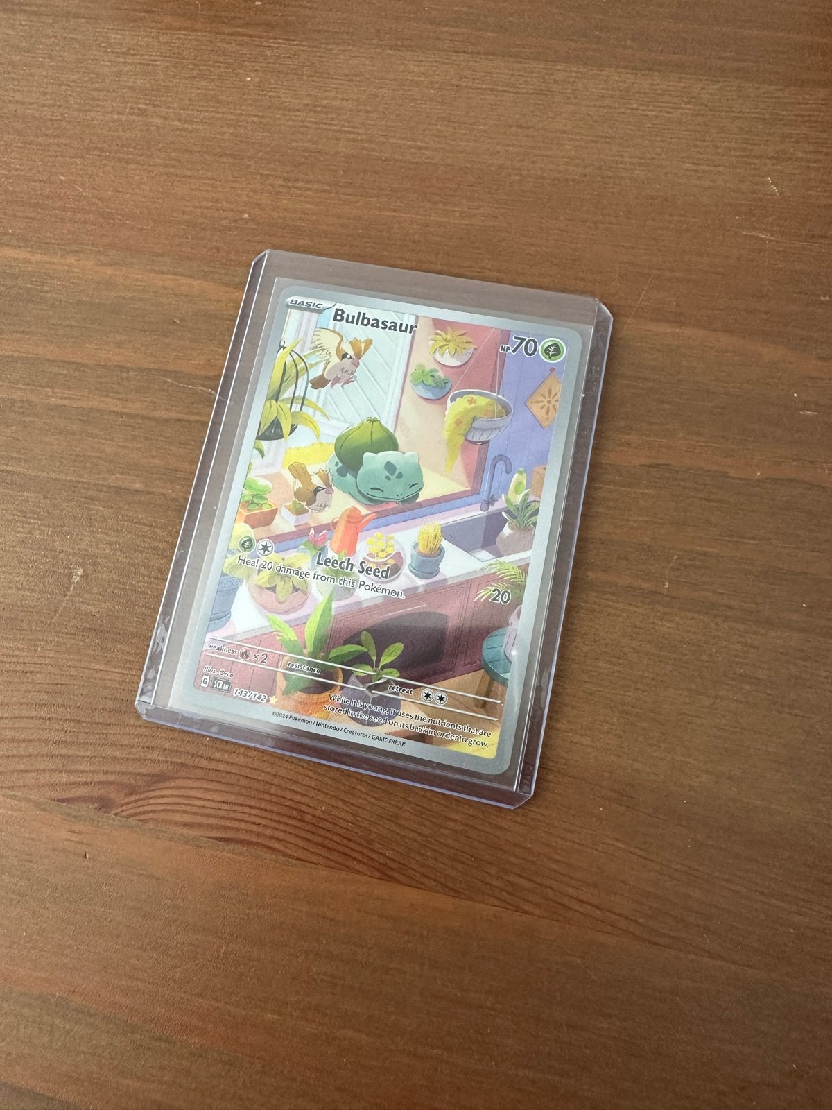 Bulbasaur 143/142 Stellar Crown Pokémon Kaart, Ophalen of Verzenden, Zo goed als nieuw, Losse kaart