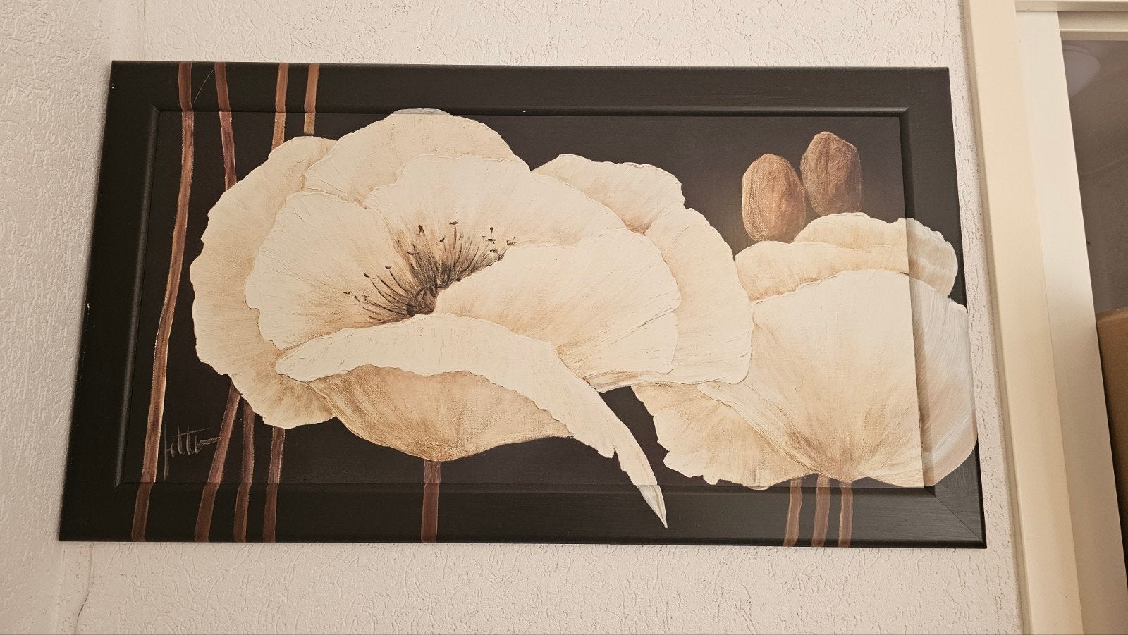 Houten Schilderij Bloem, Ophalen of Verzenden, Hout, Bloemen