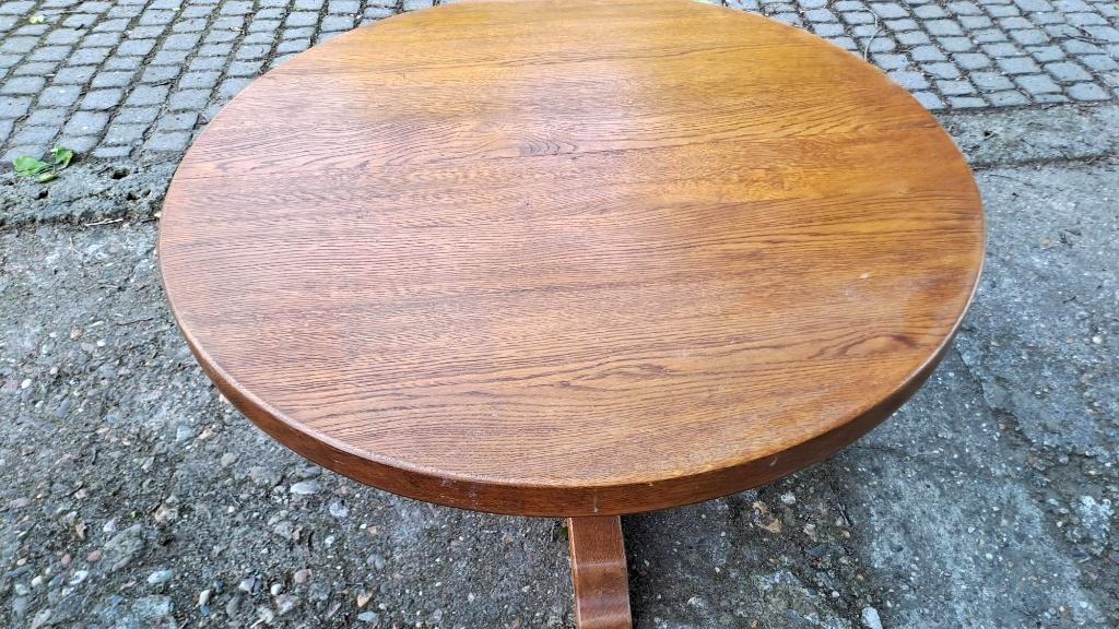 Kleine eiken salontafel, Huis en Inrichting, Ophalen, Gebruikt, 50 tot 100 cm, 50 tot 75 cm