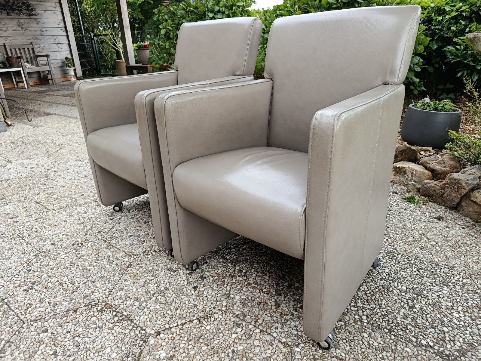 Set lederen fauteuils - Chateau d'A *****, Gebruikt, Ophalen of Verzenden, 75 tot 100 cm, Modern