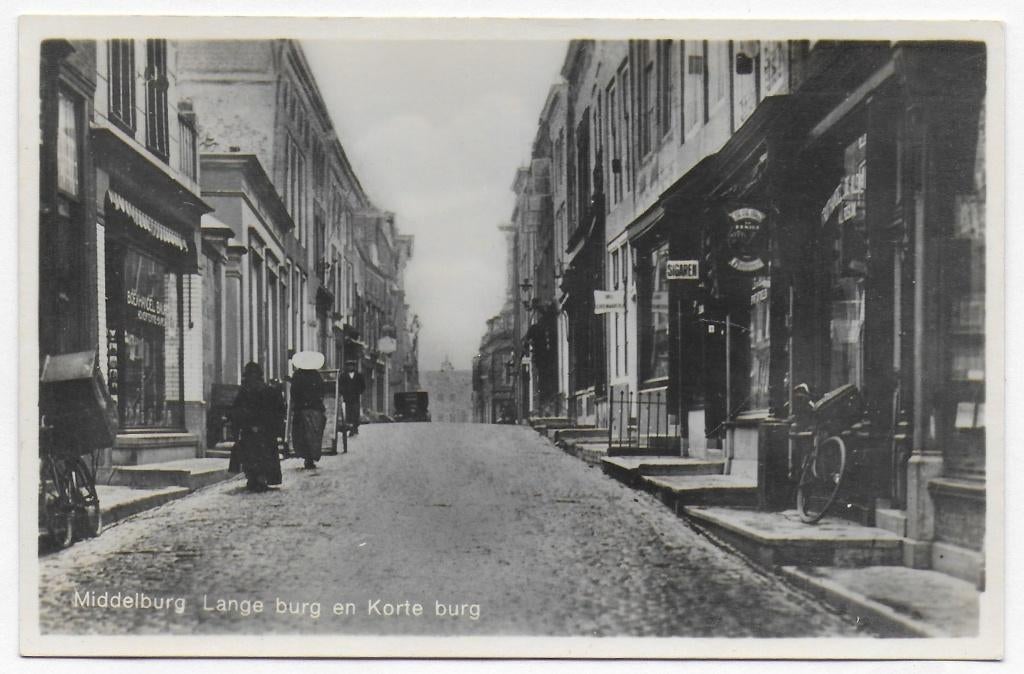 Middelburg Lange Brug Oude Ongelopen Ansichtkaart ( B4109), Ophalen of Verzenden, 1960 tot 1980, Ongelopen, Zeeland