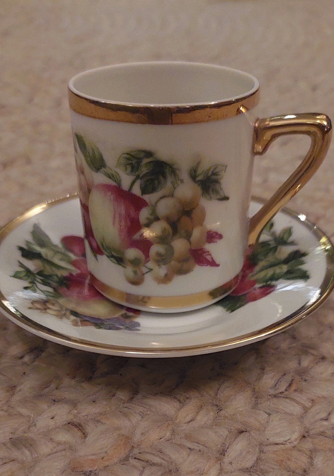 vintage espresso kopje van fijn porselein jaren '60/'70, Ophalen of Verzenden, Gebruikt