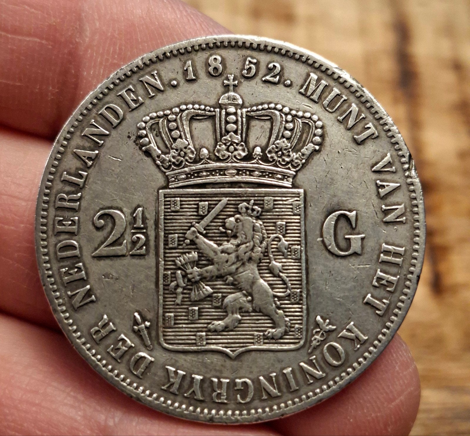 rijksdaalder 1852 willem 3 type a, Ophalen of Verzenden, Koning Willem III, 2½ gulden
