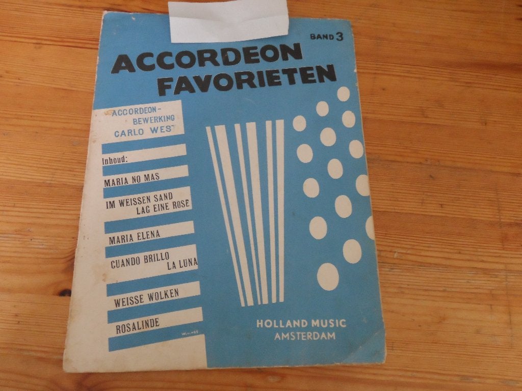 Carlo west - accordeon favorieten band 3 en 2, Gebruikt, Ophalen of Verzenden, Artiest of Componist, Populair