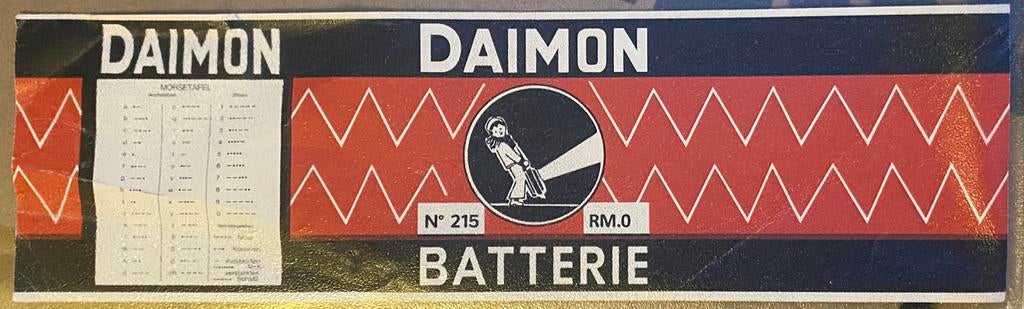 Daimon 4.5 V batterij wikkel Duits morse wo2, Verzamelen, Militaria | Tweede Wereldoorlog, Ophalen of Verzenden, Duitsland