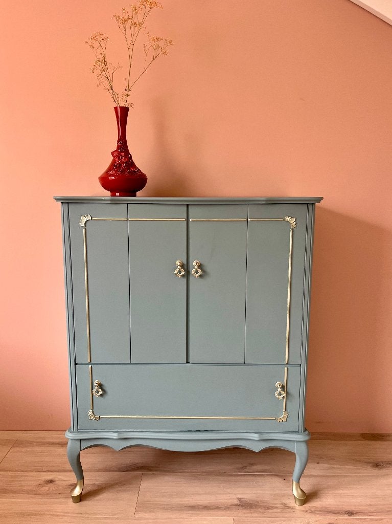 Zéér mooi Queen Anne vintage/retro dressoir, in nieuwstaat!, Huis en Inrichting, Kasten | Dressoirs, Ophalen, 50 tot 100 cm, Zo goed als nieuw
