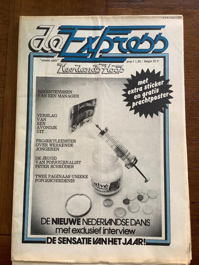 Neerlands Hoop Express + poster + sticker, Ophalen of Verzenden, Gelezen, Freek de Jonge, Bram Vermeulen en vele anderen.