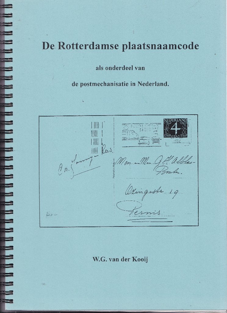 W.G. van der Kooij – De Rotterdamse plaatsnaamcode – 1994, Verzenden, Boek of Tijdschrift