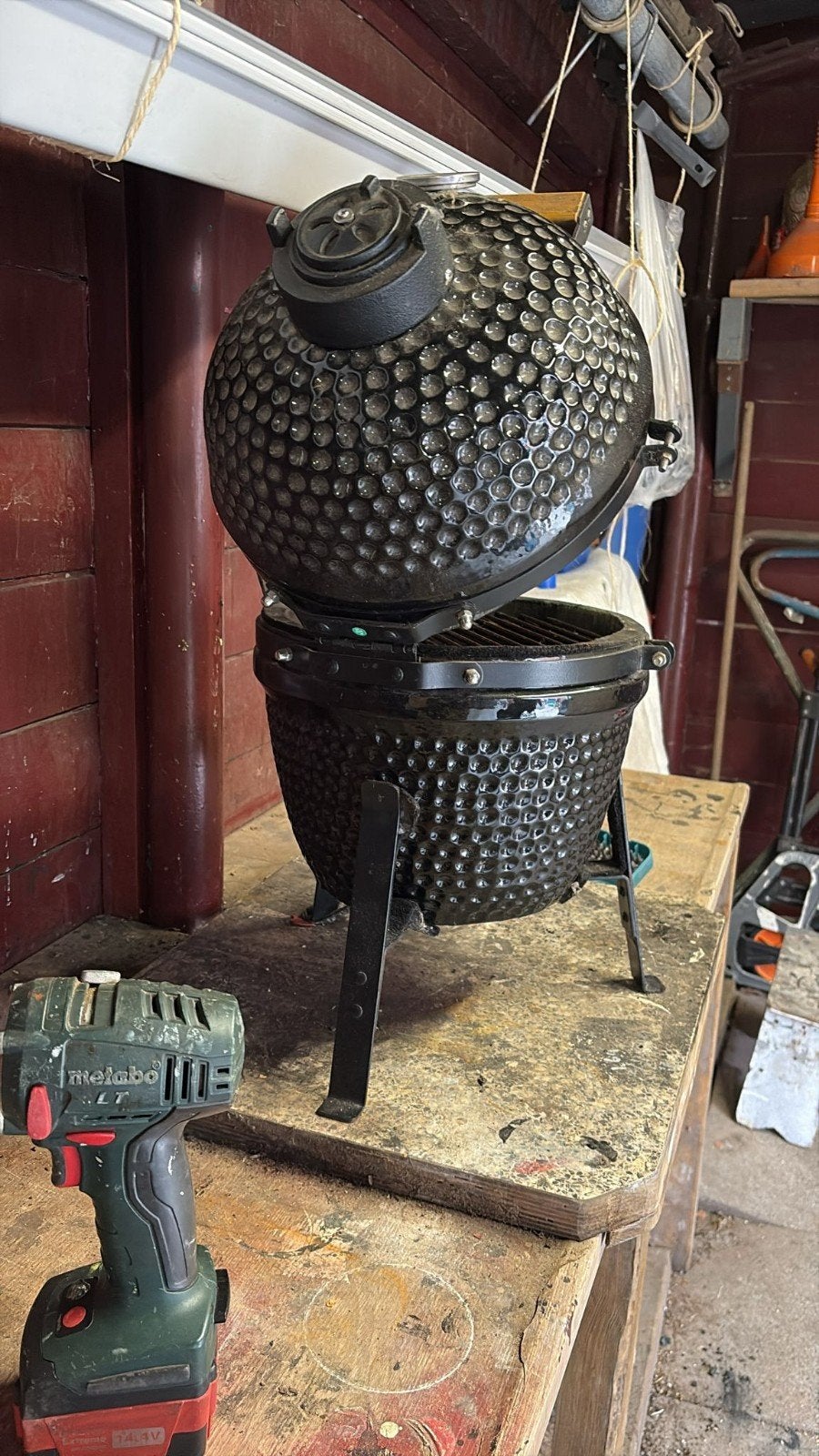 Compacte Kamado BBQ - Perfect voor Balkon of Kleine Tuin, Ophalen, Gebruikt, Onbekend