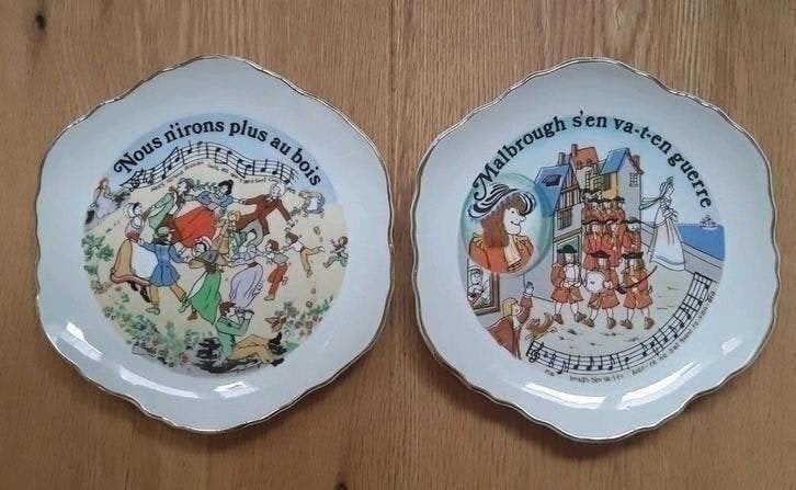 Franse wandbordjes borden met liedjes/muzieknoten, Ophalen of Verzenden, Zo goed als nieuw