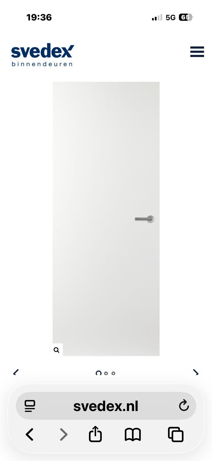 4 NIEUWE Svedex witte binnendeuren stomp incl. deurklinken, Ophalen, 80 tot 100 cm, 215 cm of meer, Binnendeur