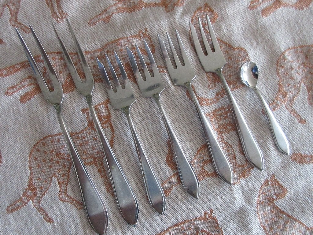 Sola 430 Puntfilet 8 Delen samen voor € 4,50, Gebruikt, Sola, Los bestek, Ophalen of Verzenden