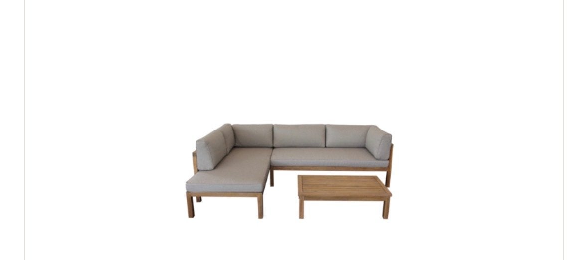 Loungeset Nout, 4 zitplaatsen, Teakhout, Ophalen of Verzenden, Zo goed als nieuw