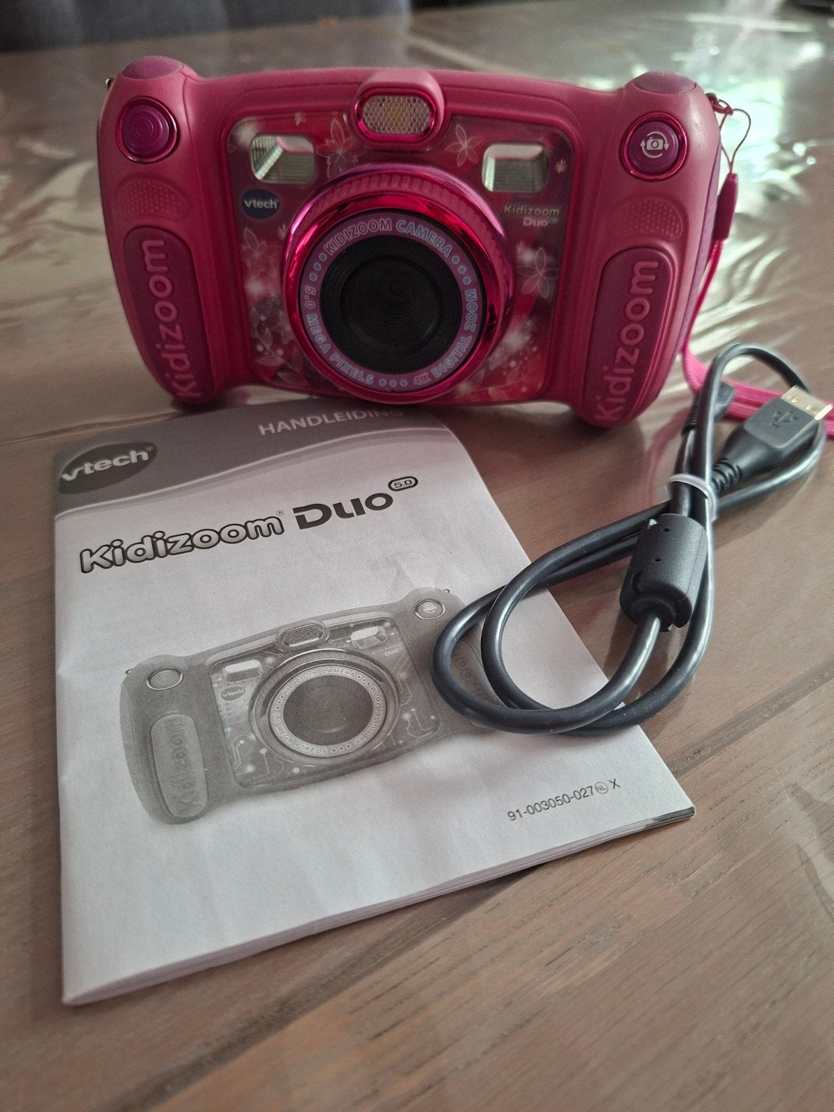 Vtech Kidizoom Duo 5.0 (2017) Roze Kindercamera, Kinderen en Baby's, Ophalen, Zo goed als nieuw, 6 jaar of ouder