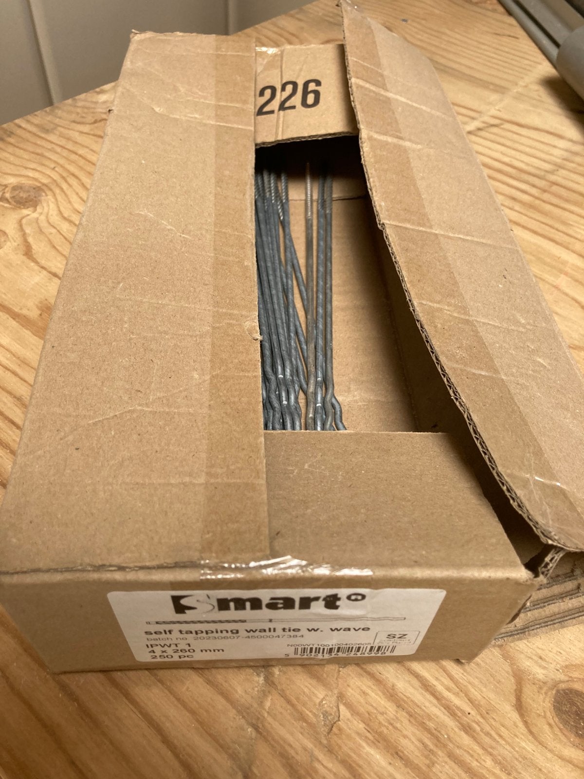 Slagspouwanker 4x260 ca 90 st., Zo goed als nieuw, Minder dan 5 m², Piepschuim (Tempex), Ophalen