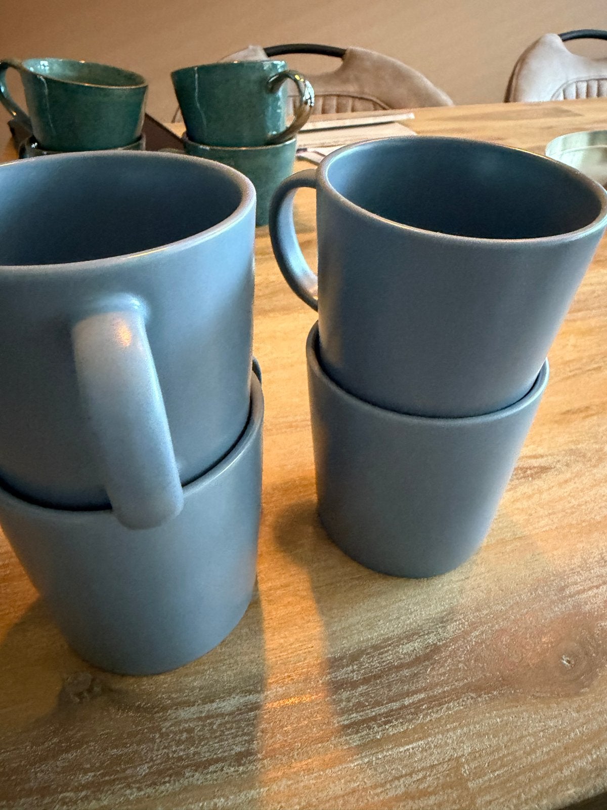 IKEA FÄRGKLAR Mokken - Grijs (4 stuks), IKEA, Ophalen of Verzenden, Steen/keramiek, Grijs